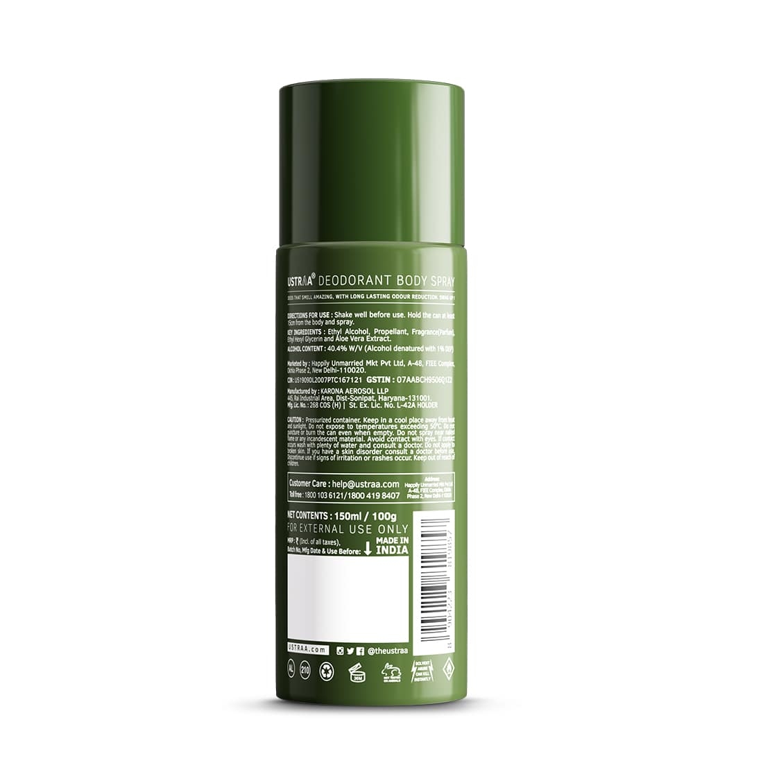 Ustraa O.g Deodorant Body Spray - 150ml - A Strong Passionate Fragrance Deodorant Spray For Men