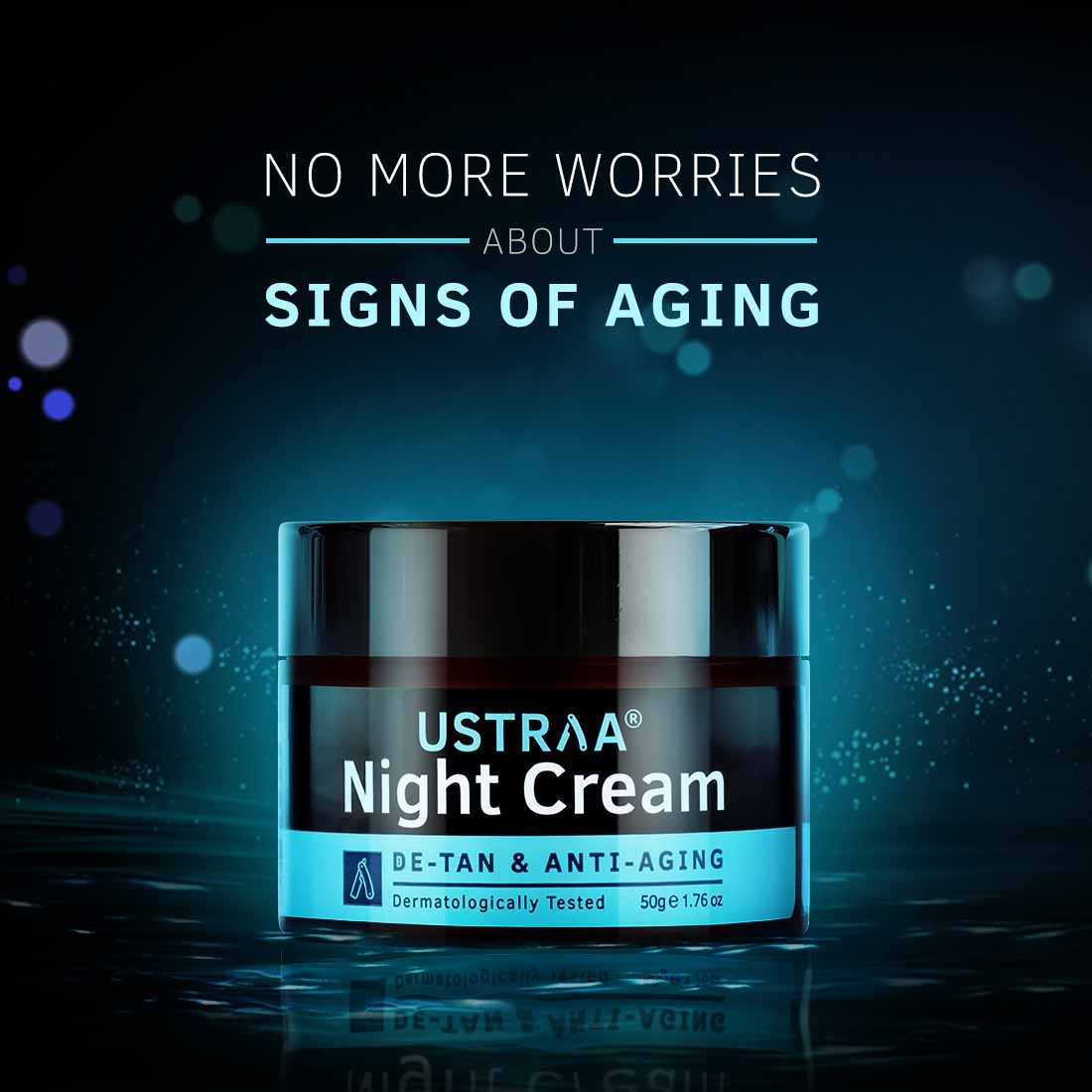 Ustraa Night Cream - 50g - Set Of 2 - De-Tan & Anti-Aging 