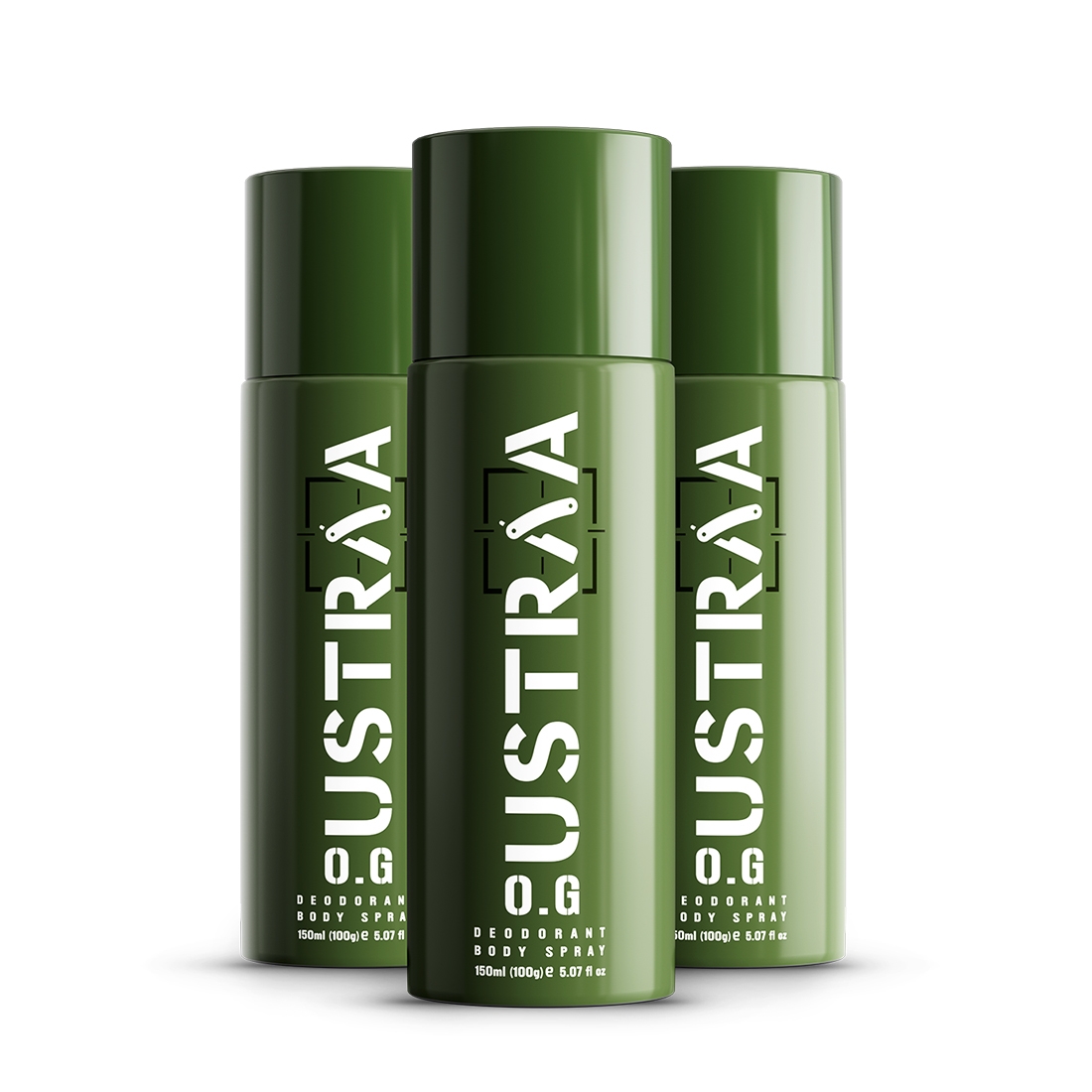 Ustraa | Ustraa O.g Deodorant Body Spray - 150ml - Set Of 3 - A Strong Passionate Fragrance Deodorant Spray For Men