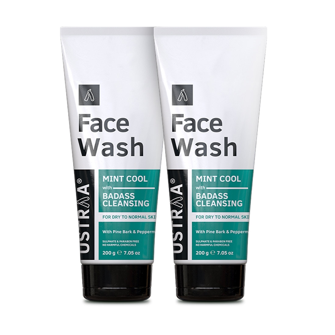 Ustraa | Ustraa Face Wash - Dry Skin (Mint Cool) - 200g Set of 2
