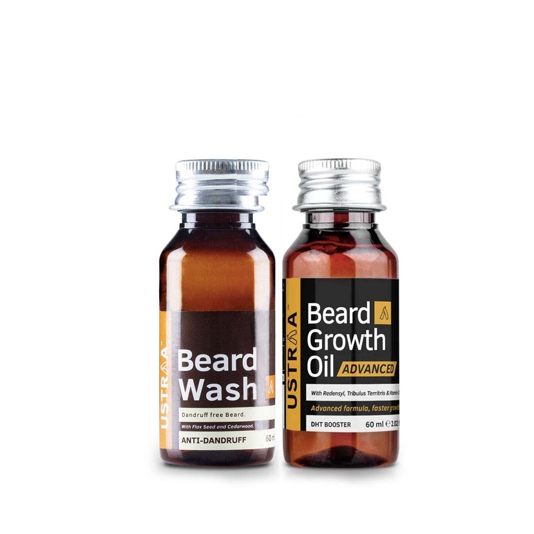 Ustraa | Ustraa Beard Growth Oil Advanced 60ml &  Anti Dandruff Beard Wash 60 ml