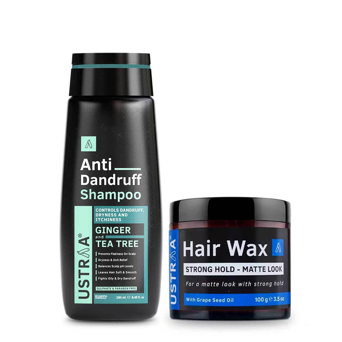 Ustraa | Ustraa Anti Dandruff Shampoo 250 ml & Hair Wax Matte Look 100 g