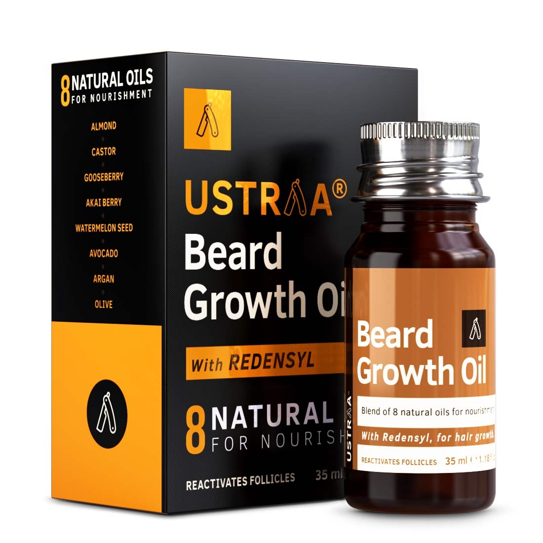 Ustraa Anti Acne Spot Gel - 15ml & Beard Growth Oil - 35 ml