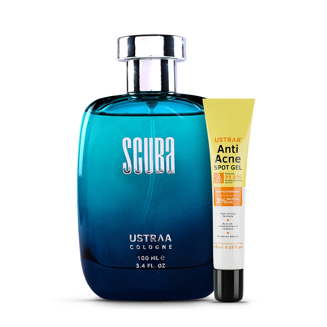 Ustraa | Ustraa Anti Acne Spot Gel - 15ml & Scuba Cologne for Men - 100 ml