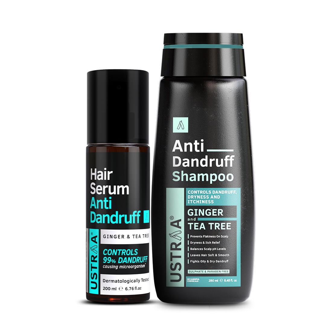 Ustraa Anti Dandruff Kit - Anti Dandruff Serum -200ml & Anti Dandruff Shampoo - 250ml