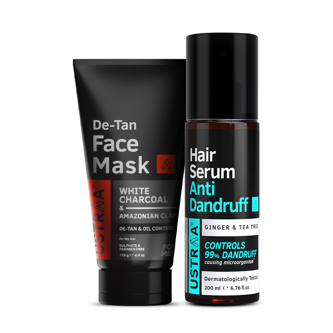 Ustraa Anti Dandruff Serum 200ml & Face Mask Oily Skin 200g