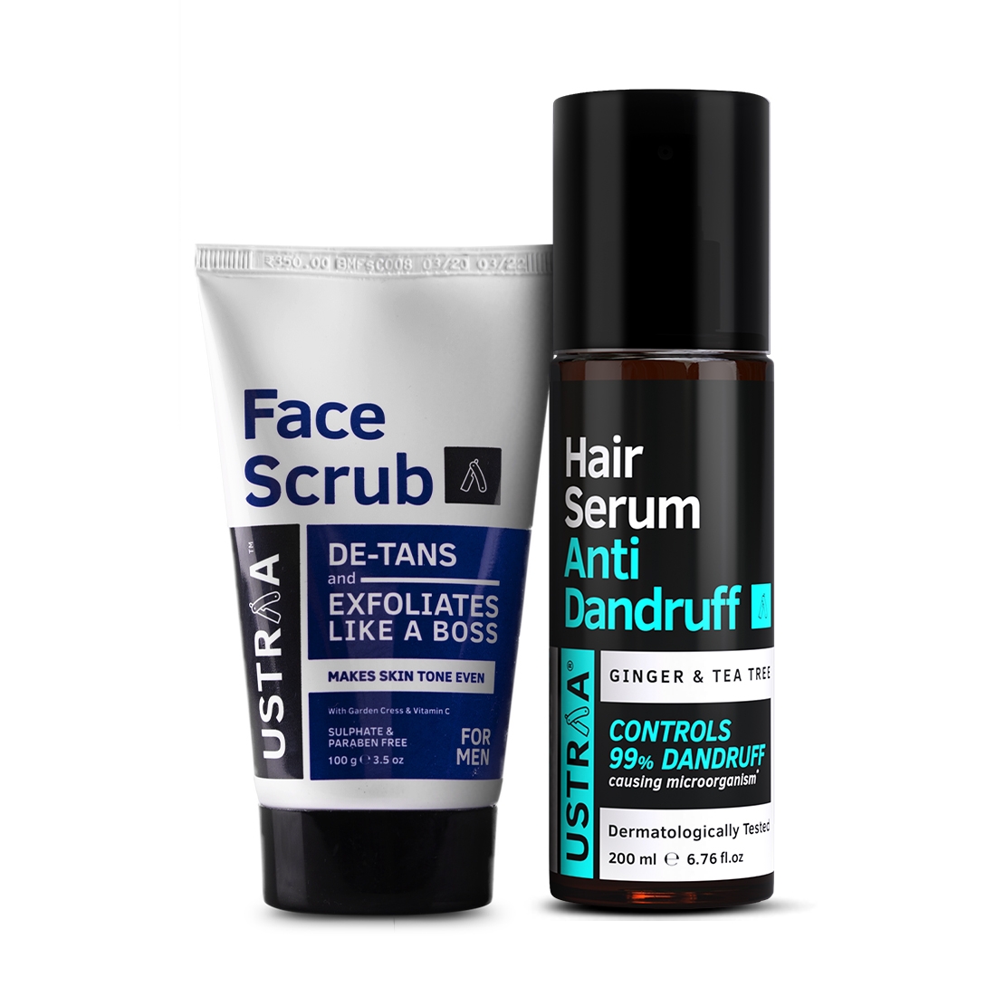 Ustraa | Ustraa Anti Dandruff Serum 200ml & De-Tan Face Scrub 100g