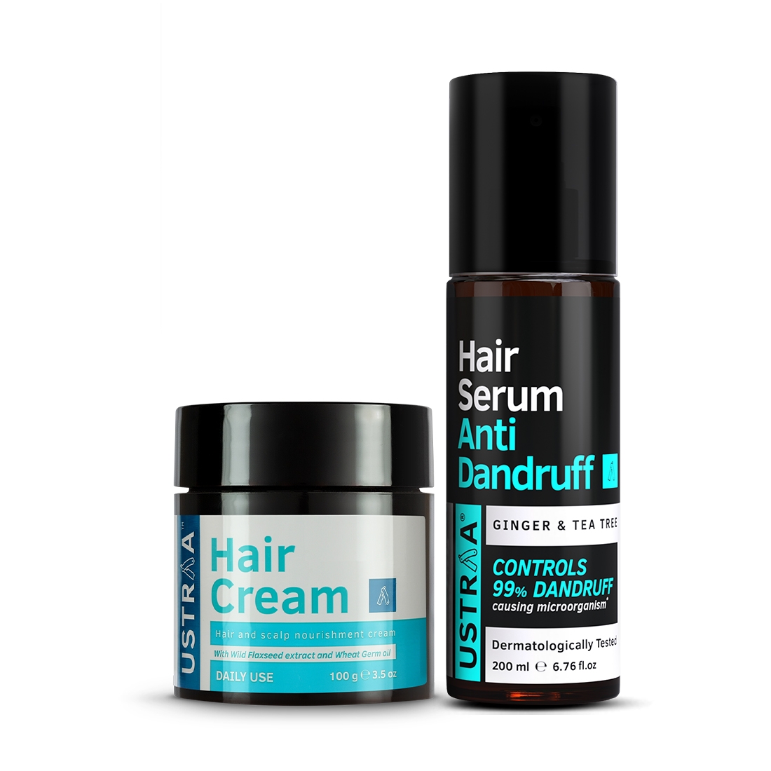 Ustraa Anti Dandruff Serum 200ml & Hair Cream Daily Use 100g