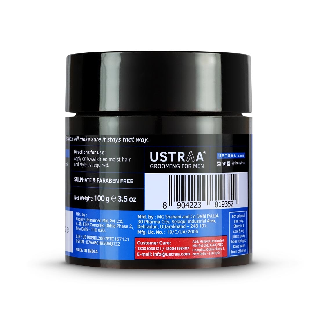 Ustraa Anti Dandruff Serum 200ml & Hari Wax Matte Look 100g