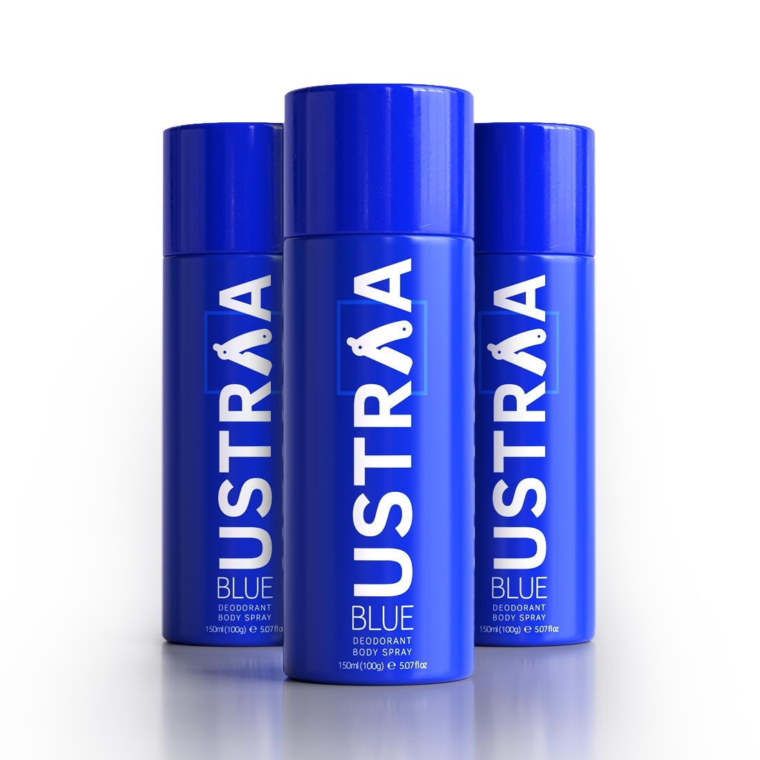 Ustraa | Ustraa Blue Deodorant Body Spray, 150 ml- Set of 3