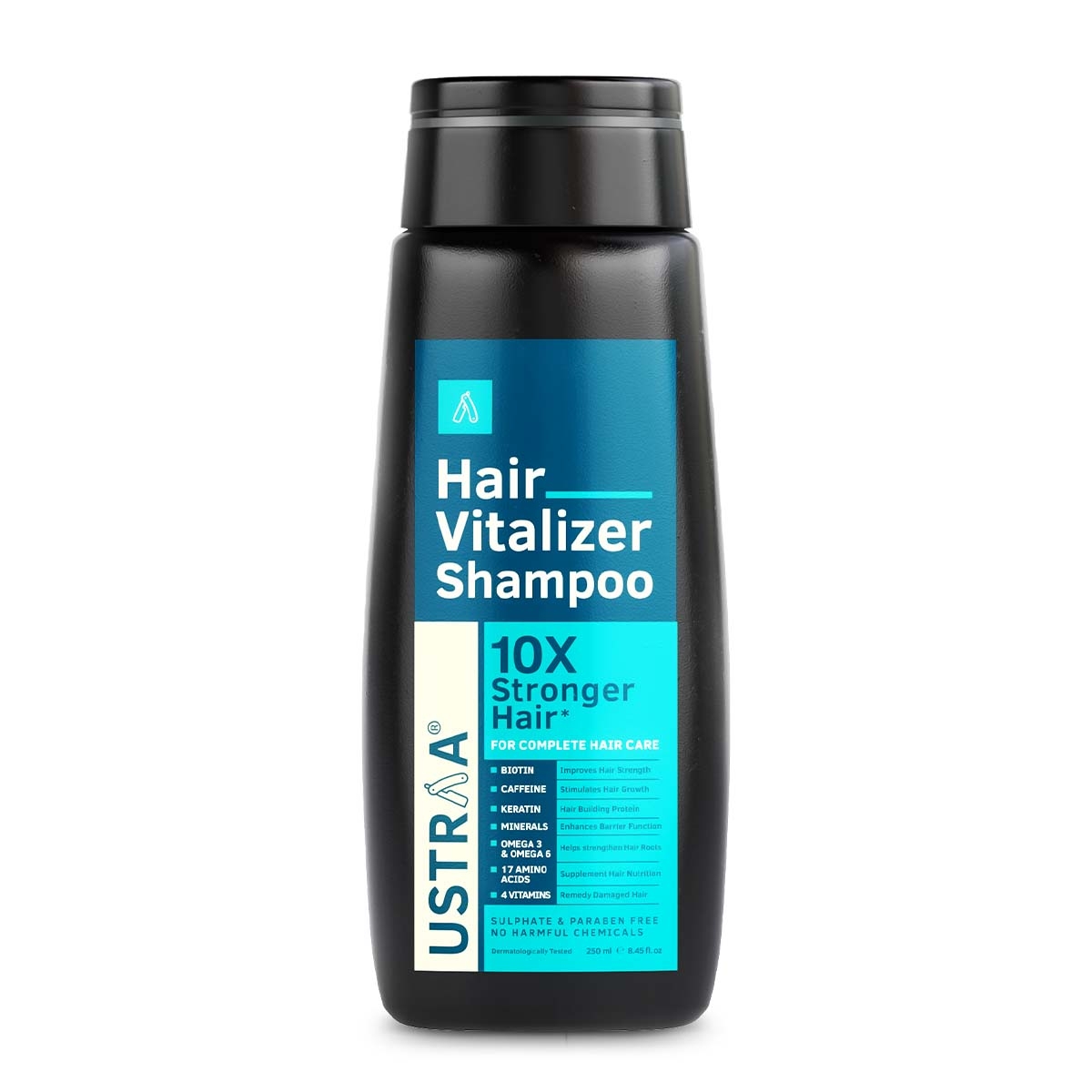Ustraa Hair Vitalizer Shampoo - 250ml & Black Deodorant - Body Spray - 150ml
