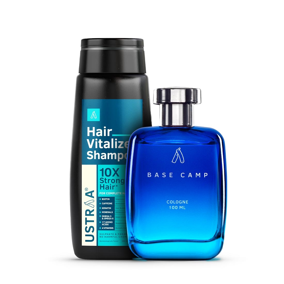 Ustraa | Ustraa Hair Vitalizer Shampoo - 250ml & Base Camp Cologne - 100ml