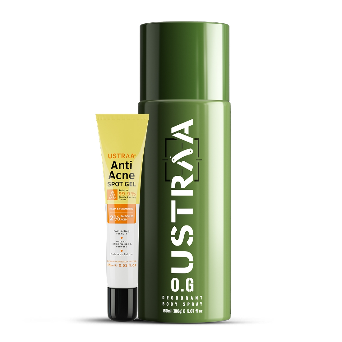 Ustraa | Ustraa O.G Deodorant - 150ml & Anti Acne Spot Gel - 15ml Combo