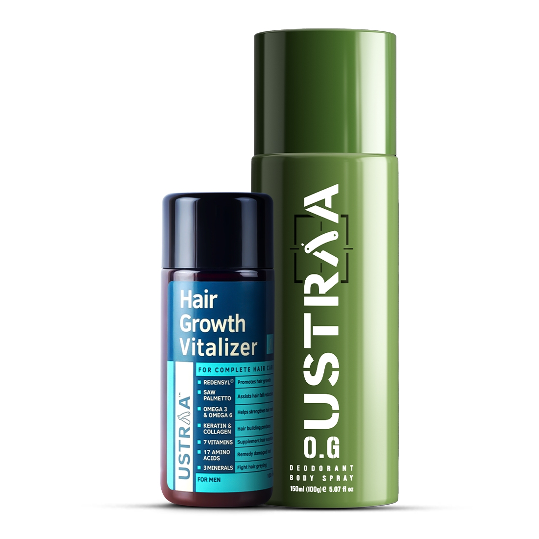 Ustraa O.G Deodorant - 150ml & Hair Growth Vitalizer - 100ml Combo