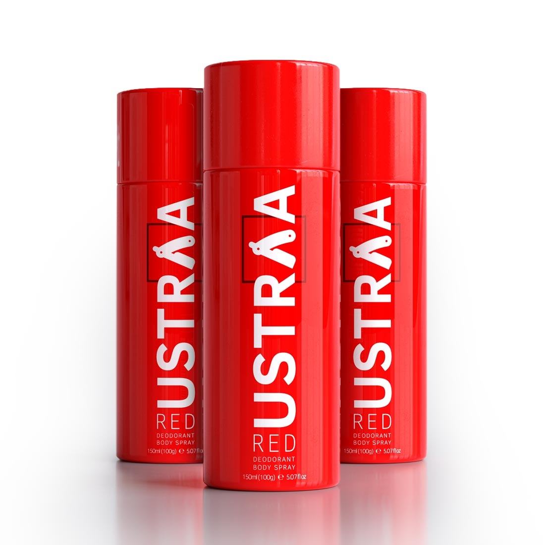 Ustraa | Ustraa Red Deodorant Body Spray, 150 ml- Set of 3
