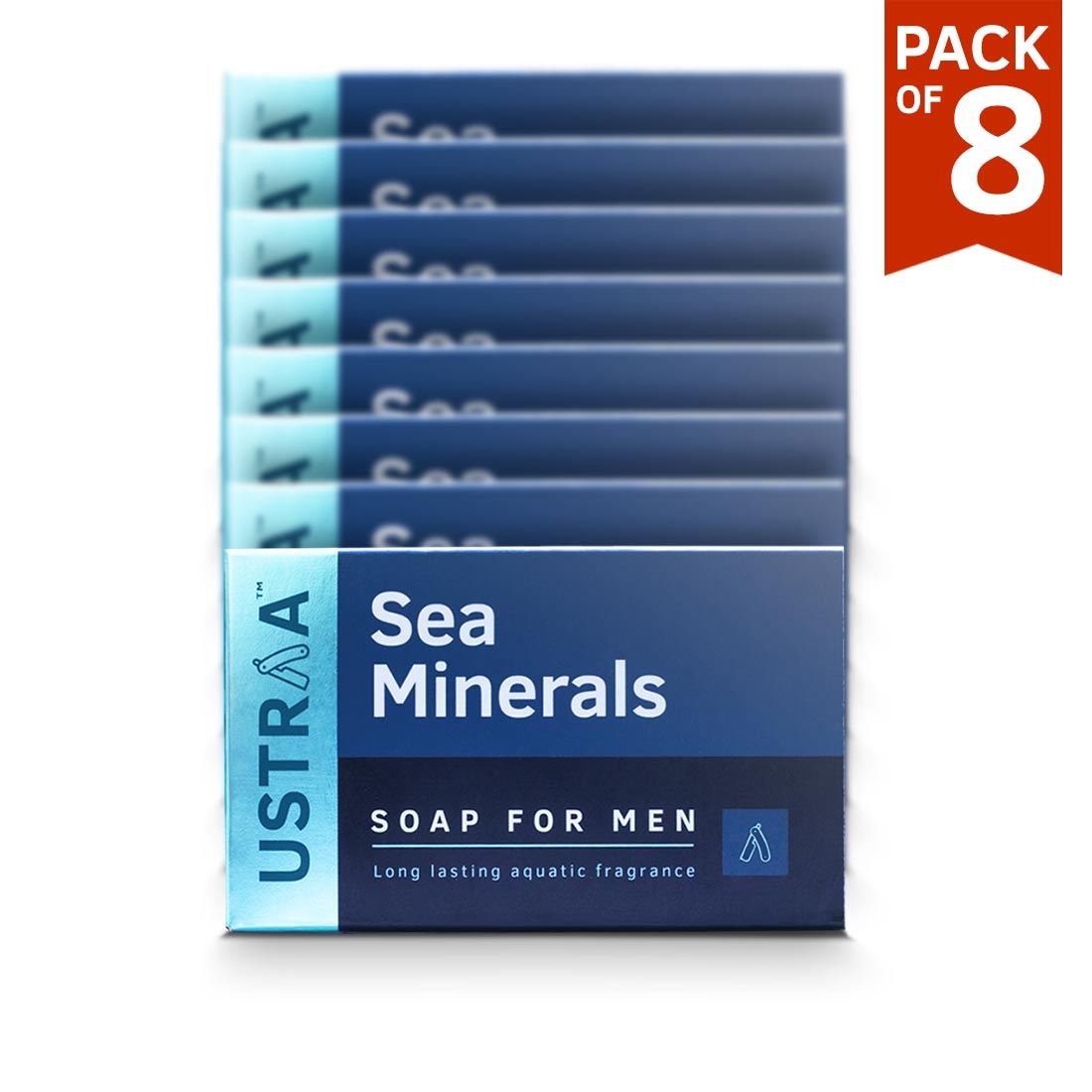 Ustraa | Ustraa Soap-Sea Minerals-100g (Pack of 8)