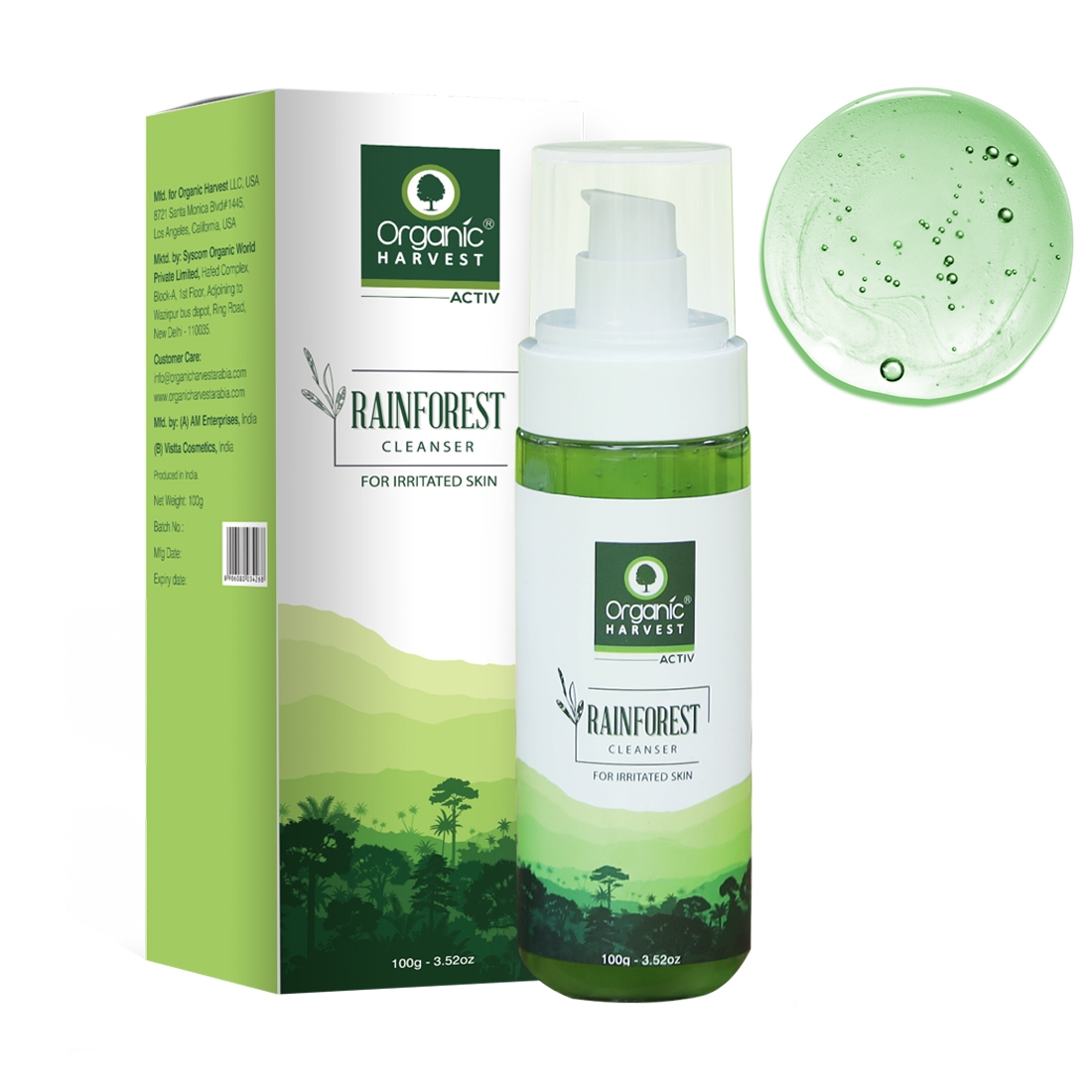 Organic Harvest | Rainforest Cleanser For Irritated Skin, 100 gm
