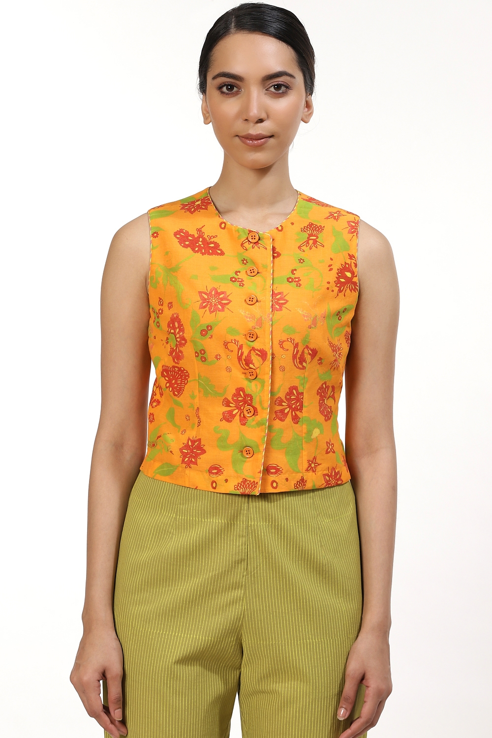 ABRAHAM AND THAKORE | Multicolor Chintz Print Blouse