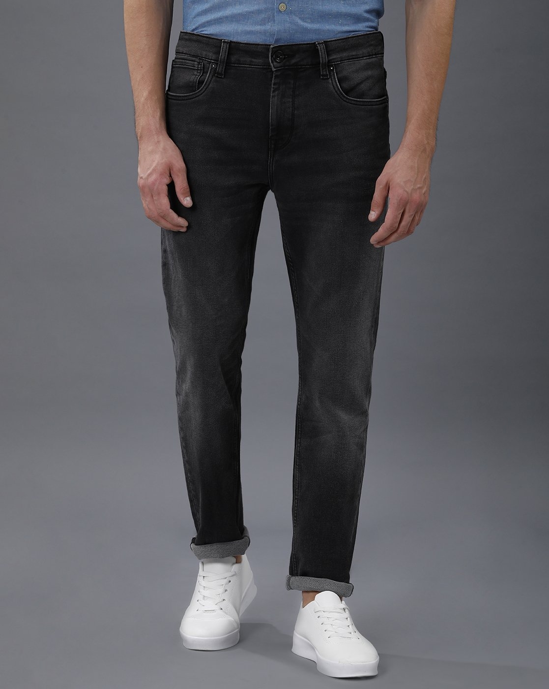 VOI JEANS | Men's Black Casual Clean Look Jeans ( VOJN1351 )