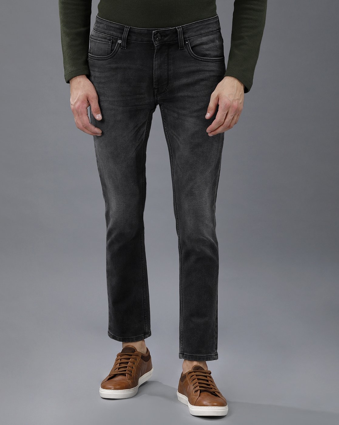 Voi Jeans | Men's Grey Casual Clean Look Jeans ( VOJN1529 )