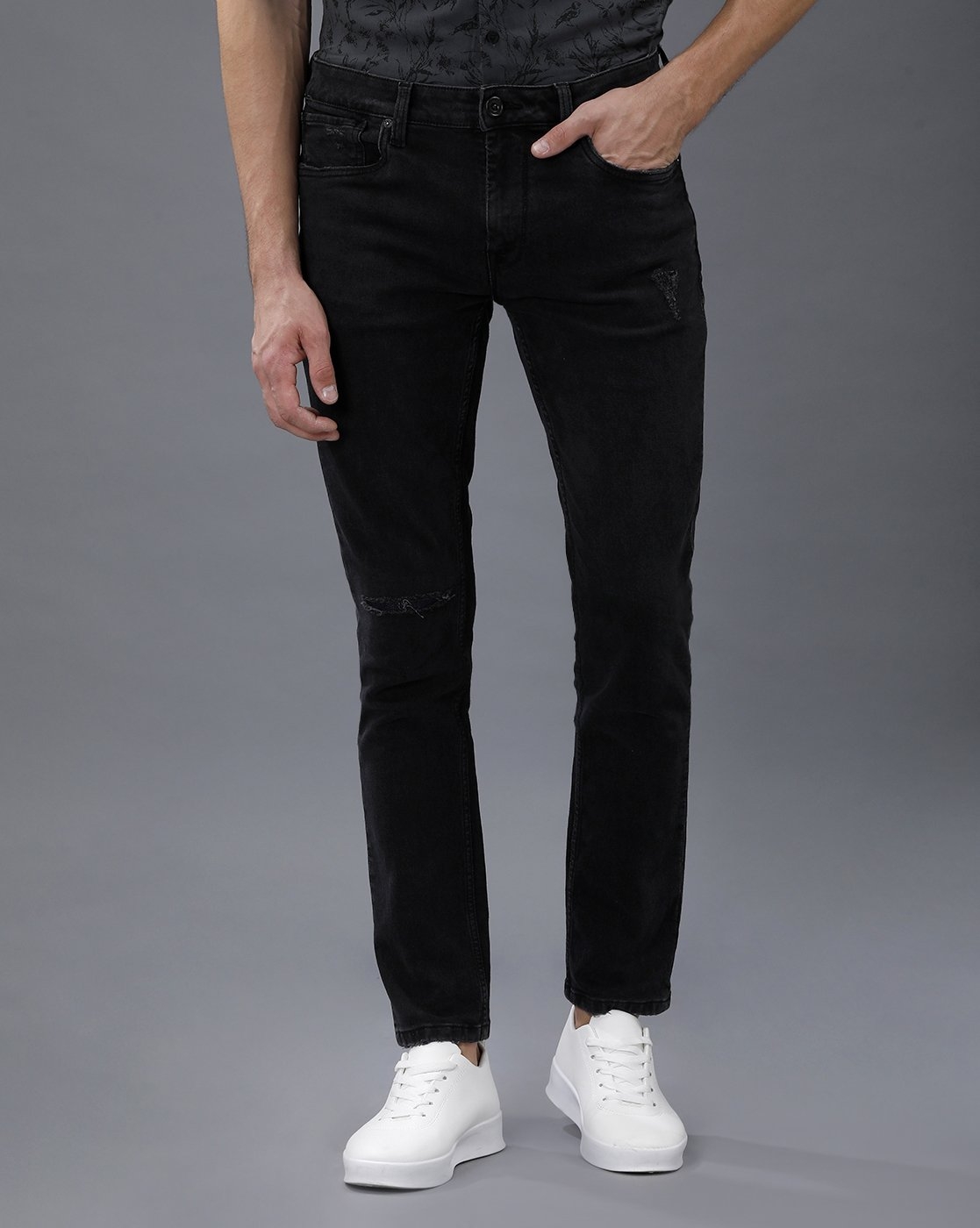 VOI JEANS | Men's Black Casual  Jeans ( VOJN1605 )