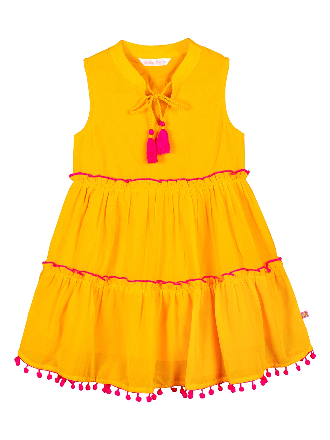 Budding Bees | Yellow Solid Dress