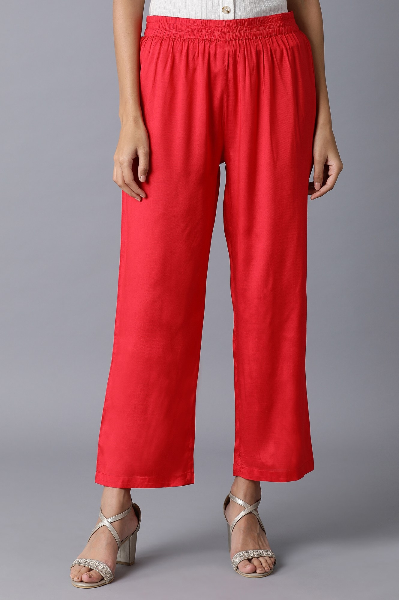 W | Wishful by W Coral Red Parallel Pants
