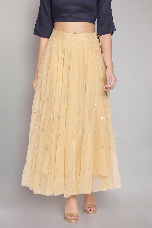 W | W Gold Gathered Skirt