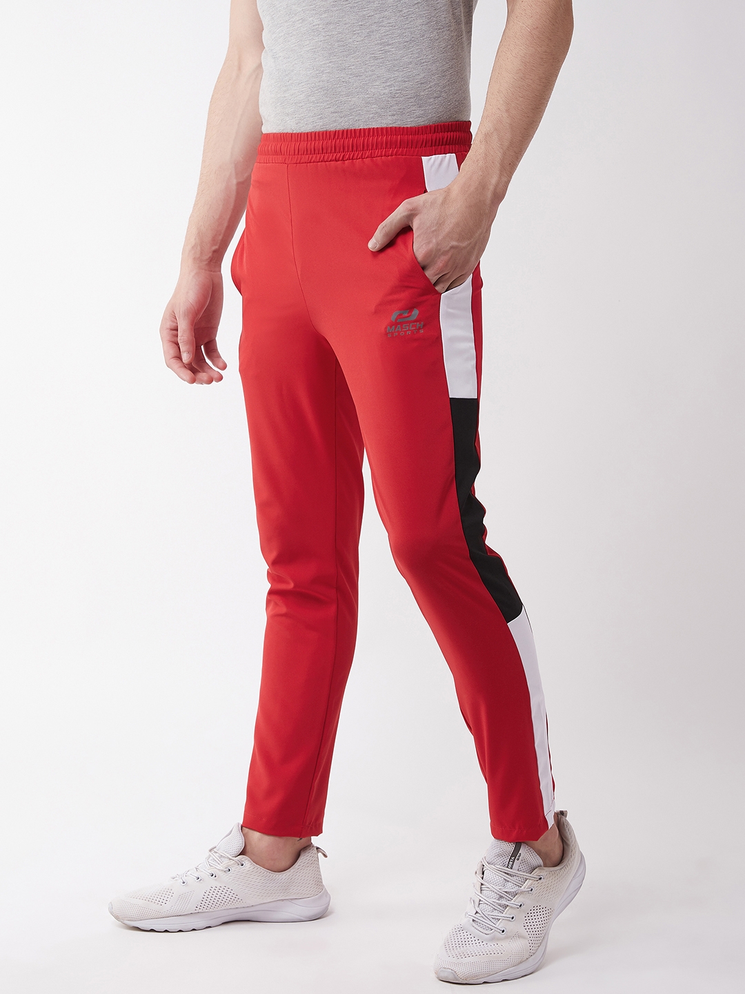 Masch Sports | Red Striped Trackpant