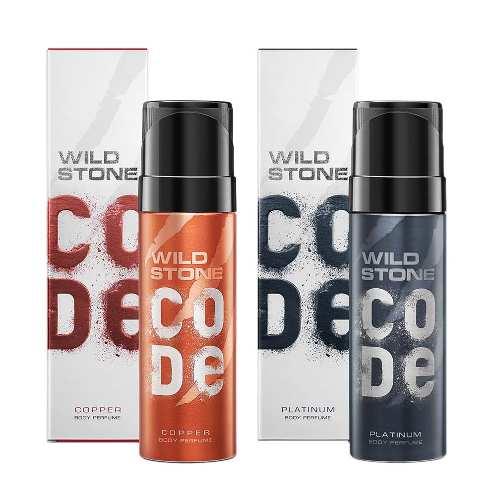 Wild Stone | Wild Stone Code Copper and Platinum Body Perfume for Men 120ml (Pack of 2)