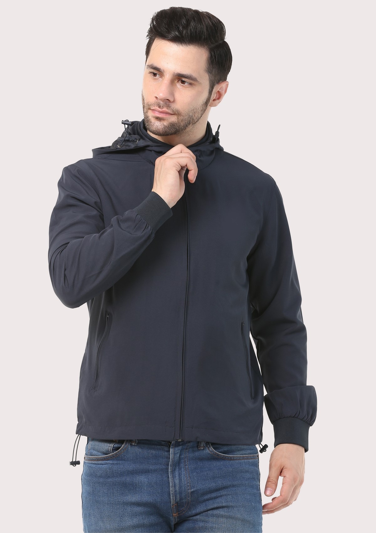 SOC Windbreaker Jacket with Adjustable Hood