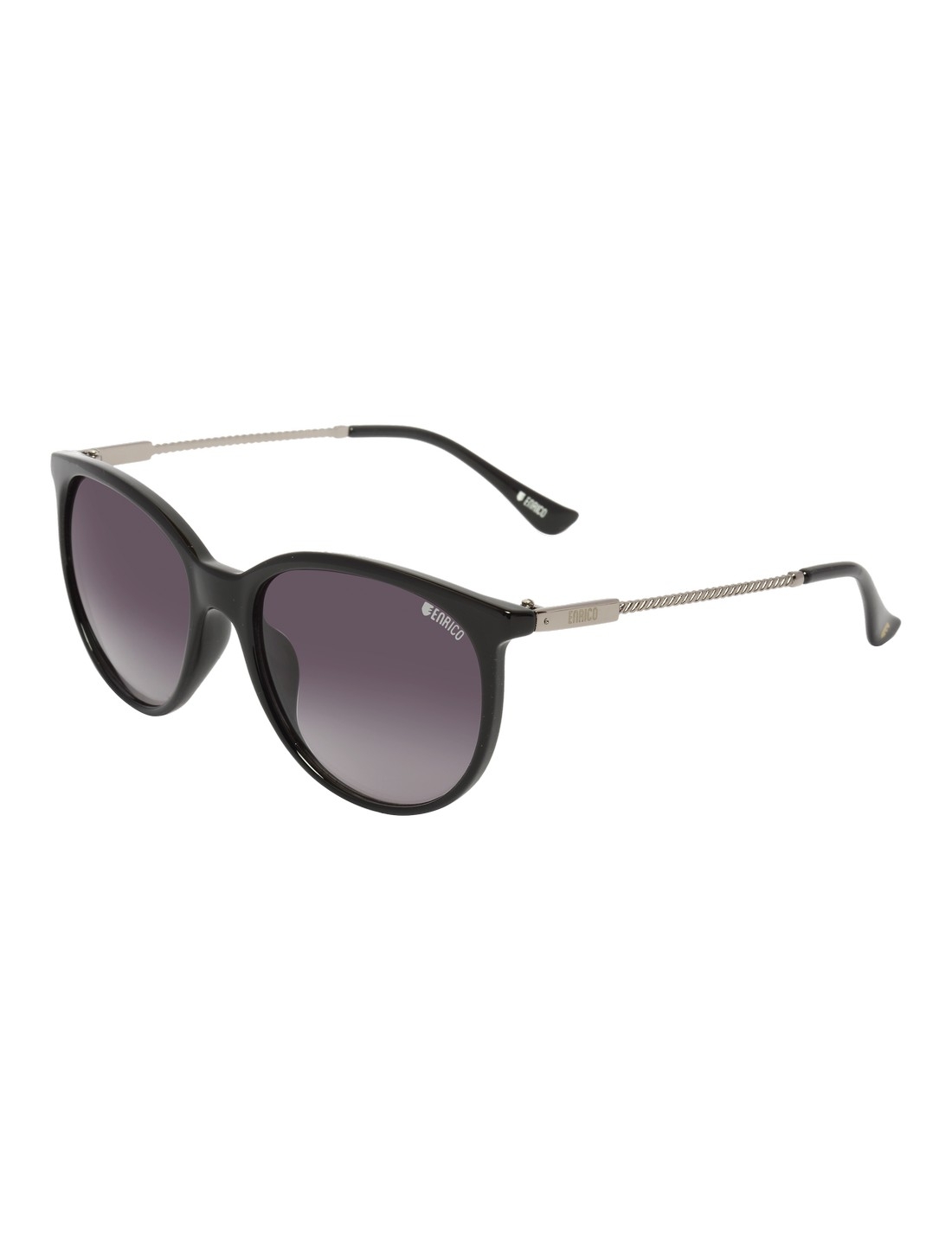 ENRICO | Enrico Galaxy Uv Protected Round Sunglasses For Women ( Lens - Purple | Frame - Black)