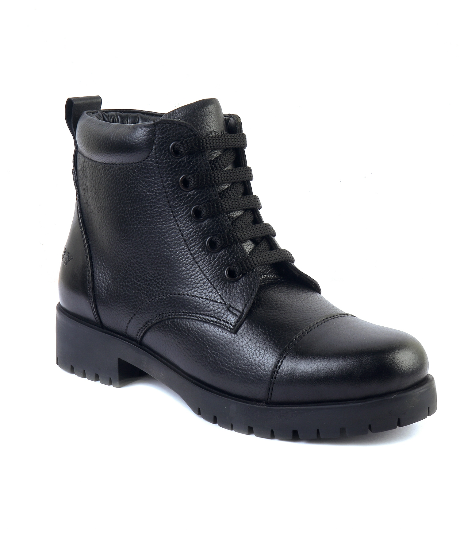 XHUGOY | XHUGOY 2001 BLACK COLOUR OXFORD BIKER/POLICE ANKLE LACE-UP BOOTS FOR WOMEN