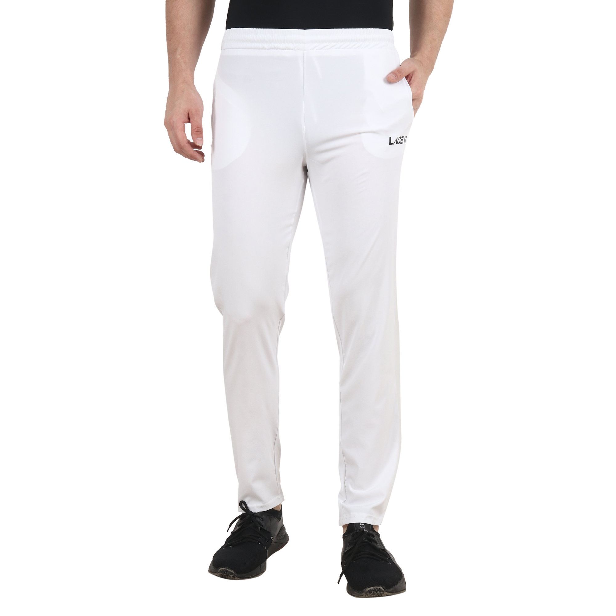 LACE IT | LACE IT Men's Regular Fit Trackpants(White)