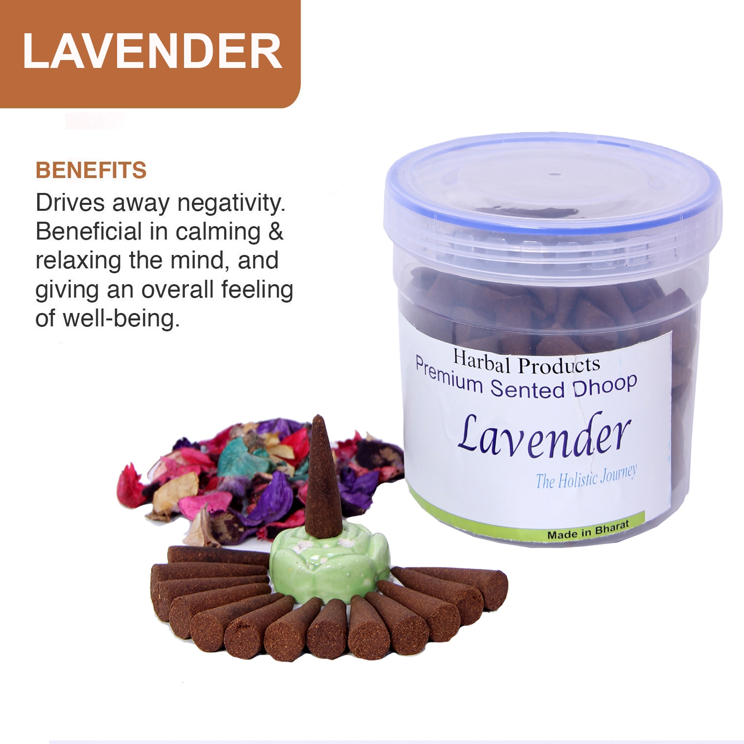 YRF | Lavender Dhoop Cones Pack of 2 Boxes| Lavender Fragrance,( Pack of 250gx2 Dhoop Cones Box), of Natural Dhoop batti-YRF