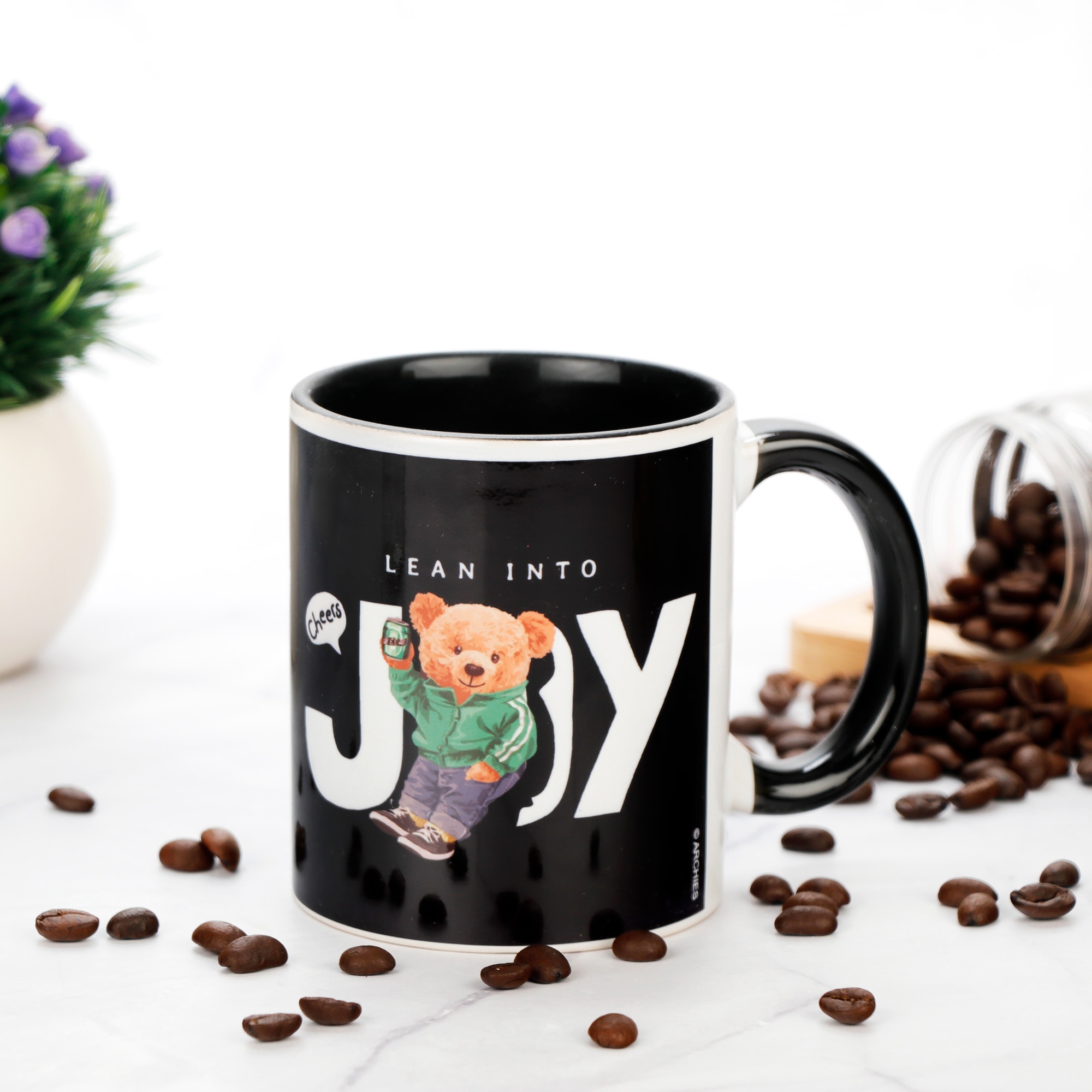 Archies | Archies KEEPSAKE MUG - LEARN INTO  CHEERS  JOY Mug Coffee Cup White Printed Ceramic Gift  (12 x 11 x 9) (350 ml)