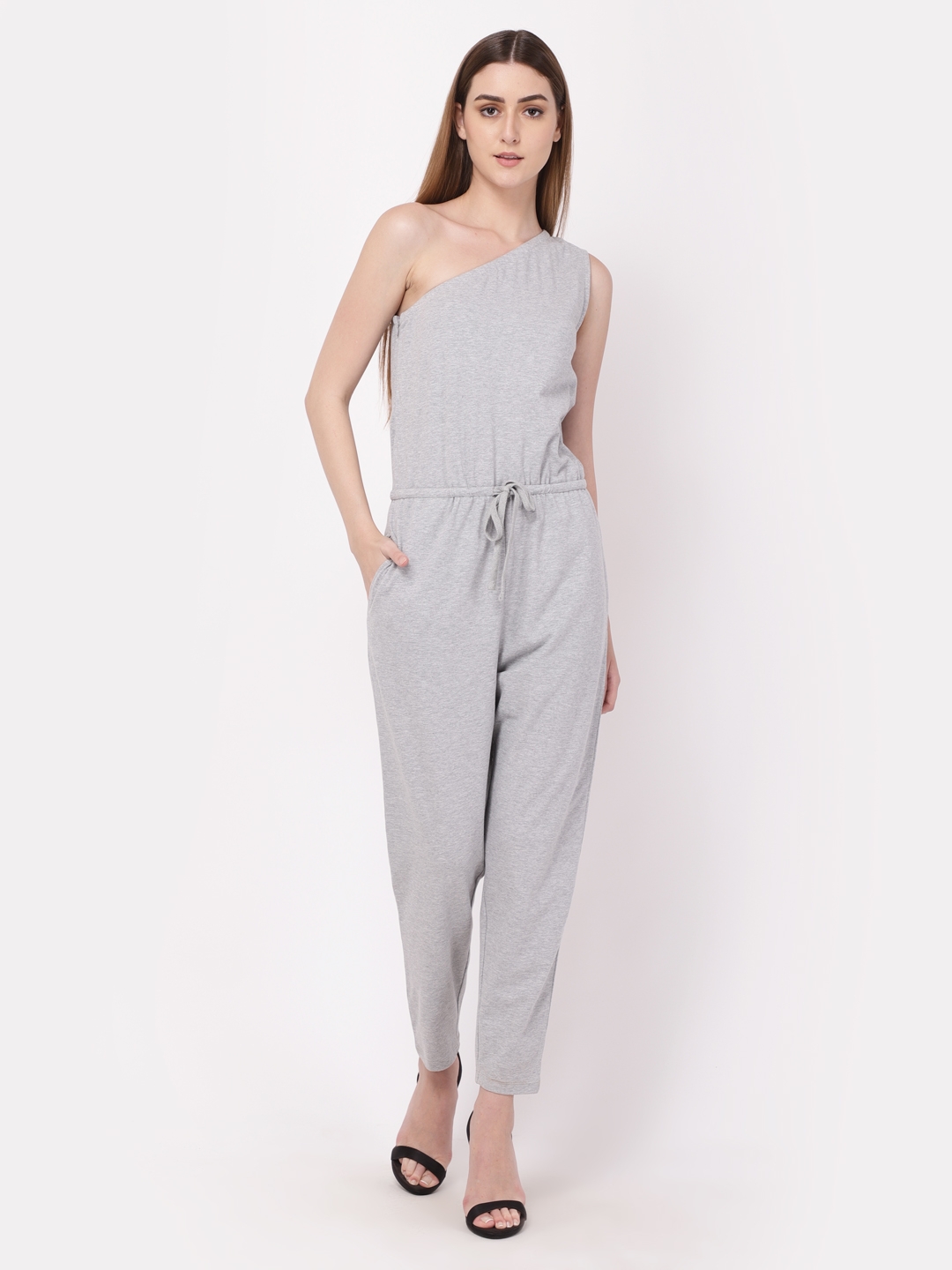 YOONOY | Grey Solid Jumpsuits