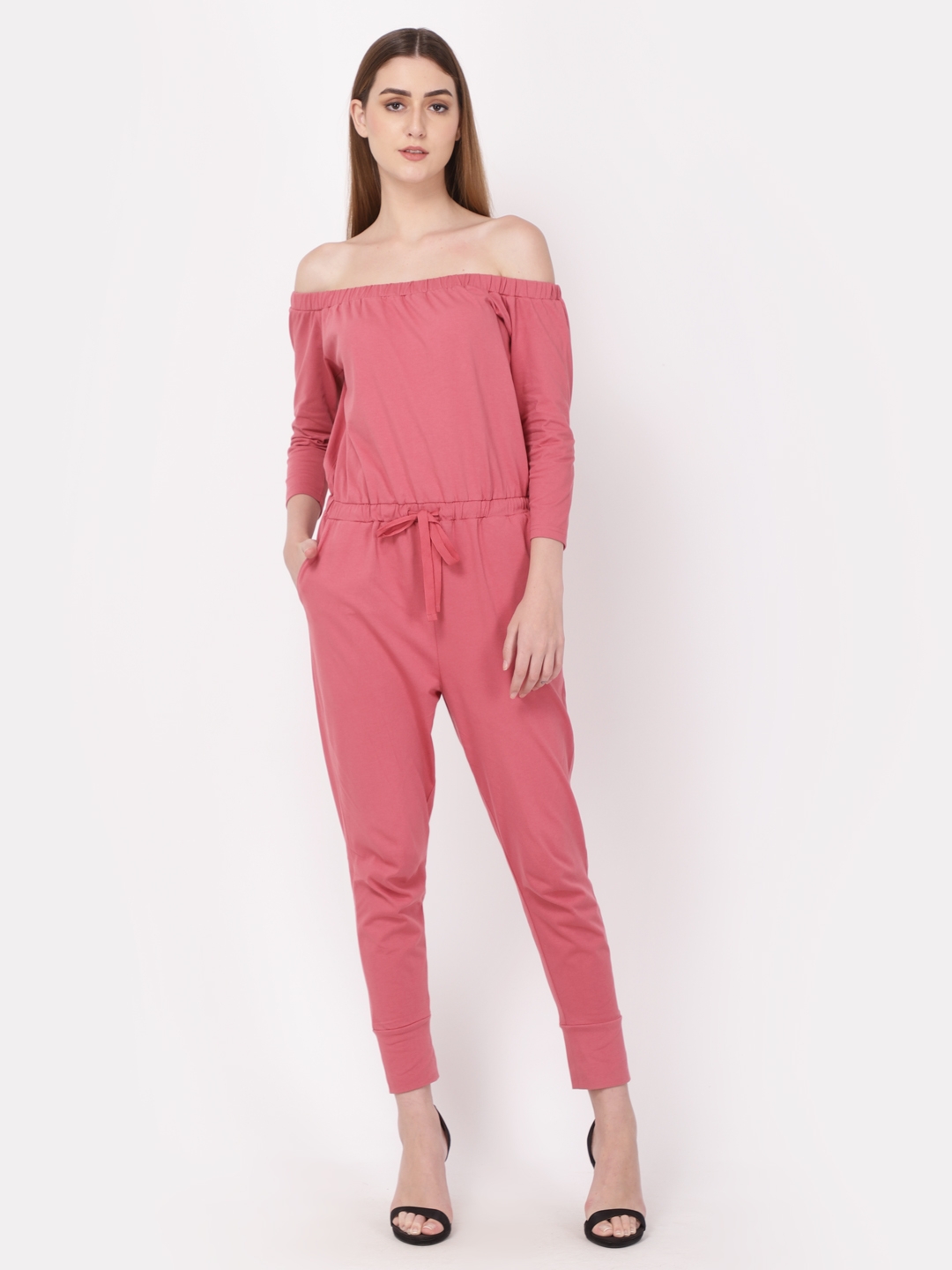 YOONOY | Pink Solid Jumpsuits